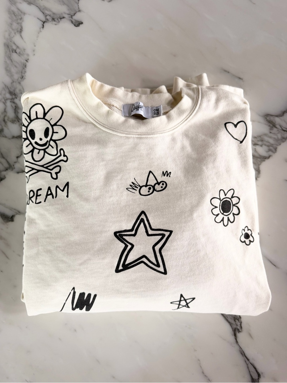 Mayfair Graphic Sweatshirt with Doodle Prints